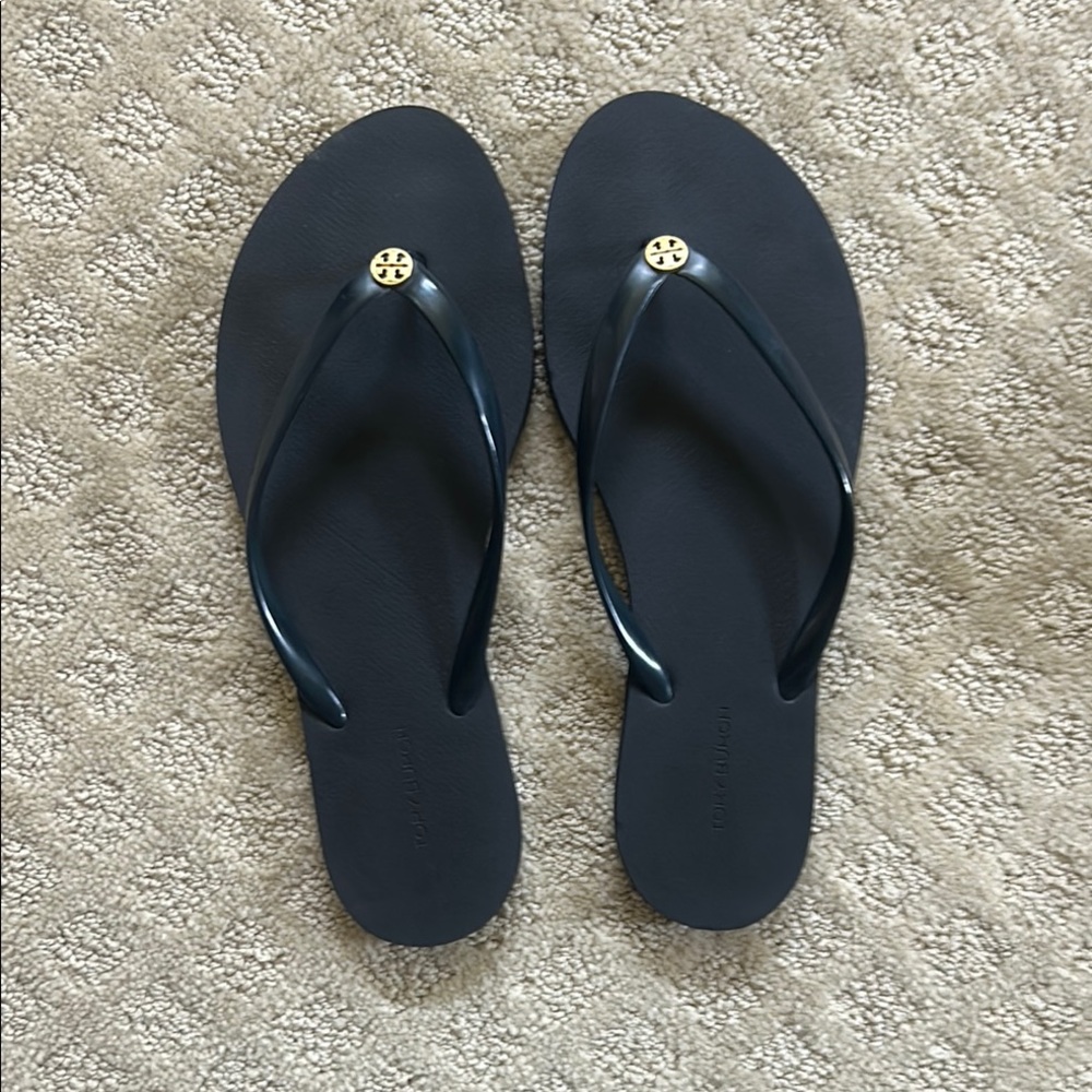 Tory Burch Navy Flip Flops